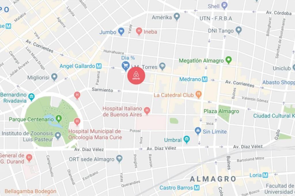Апартаменты 2 Ambientes En Almagro En Av Corrientes Para 2 Personas Буэнос-Айрес Экстерьер фото